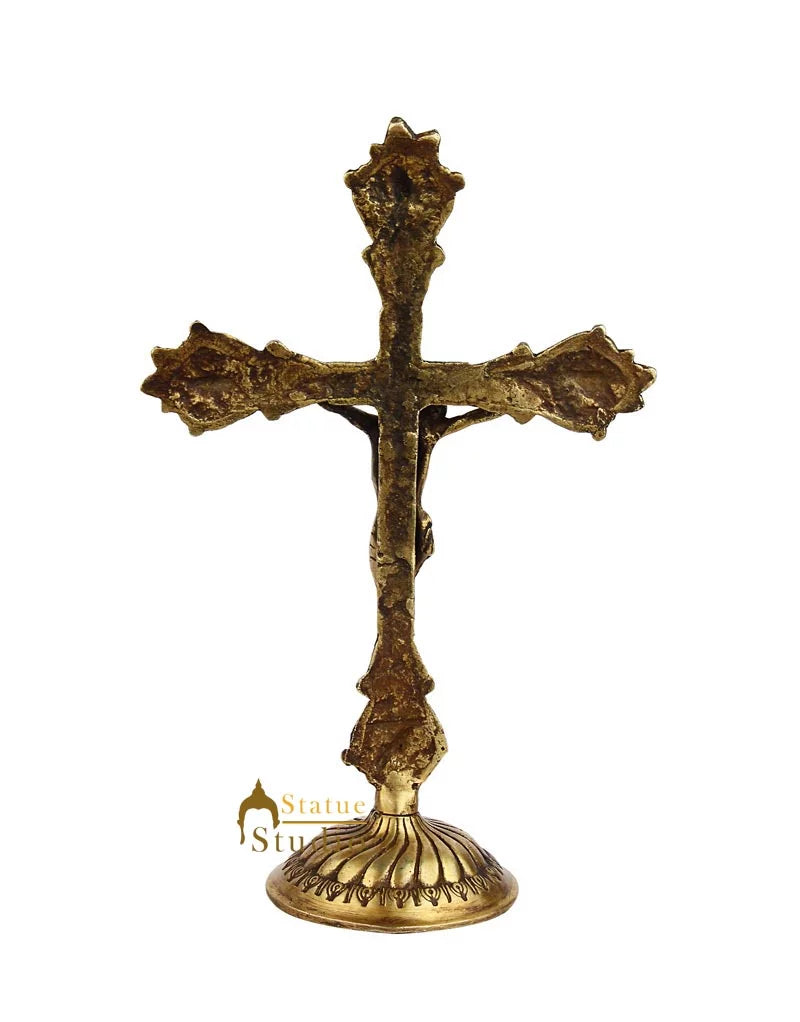 Jesus Christ Statue Brass Religious Figurine 3 X 3 X 11 Inch J3397