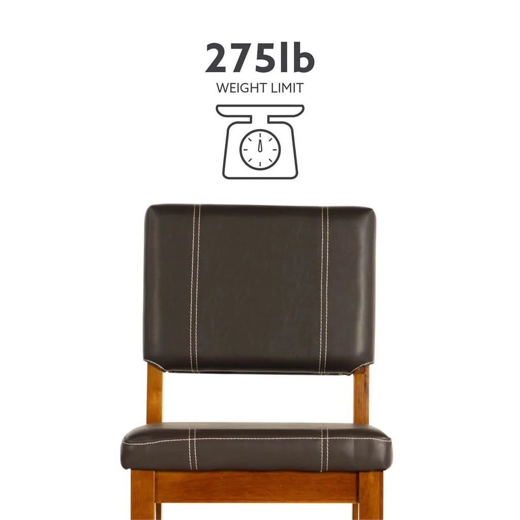Faux Leather & Wood Bar Stool P946565