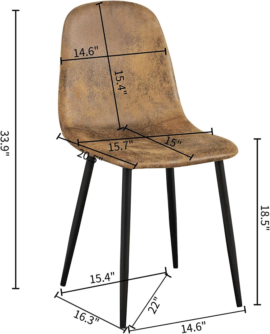 Suede Upholstered Dining Chair Set Of 4 Q190931