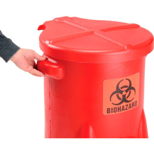 14 Gallon Red Biohazardous Waste Can S5457