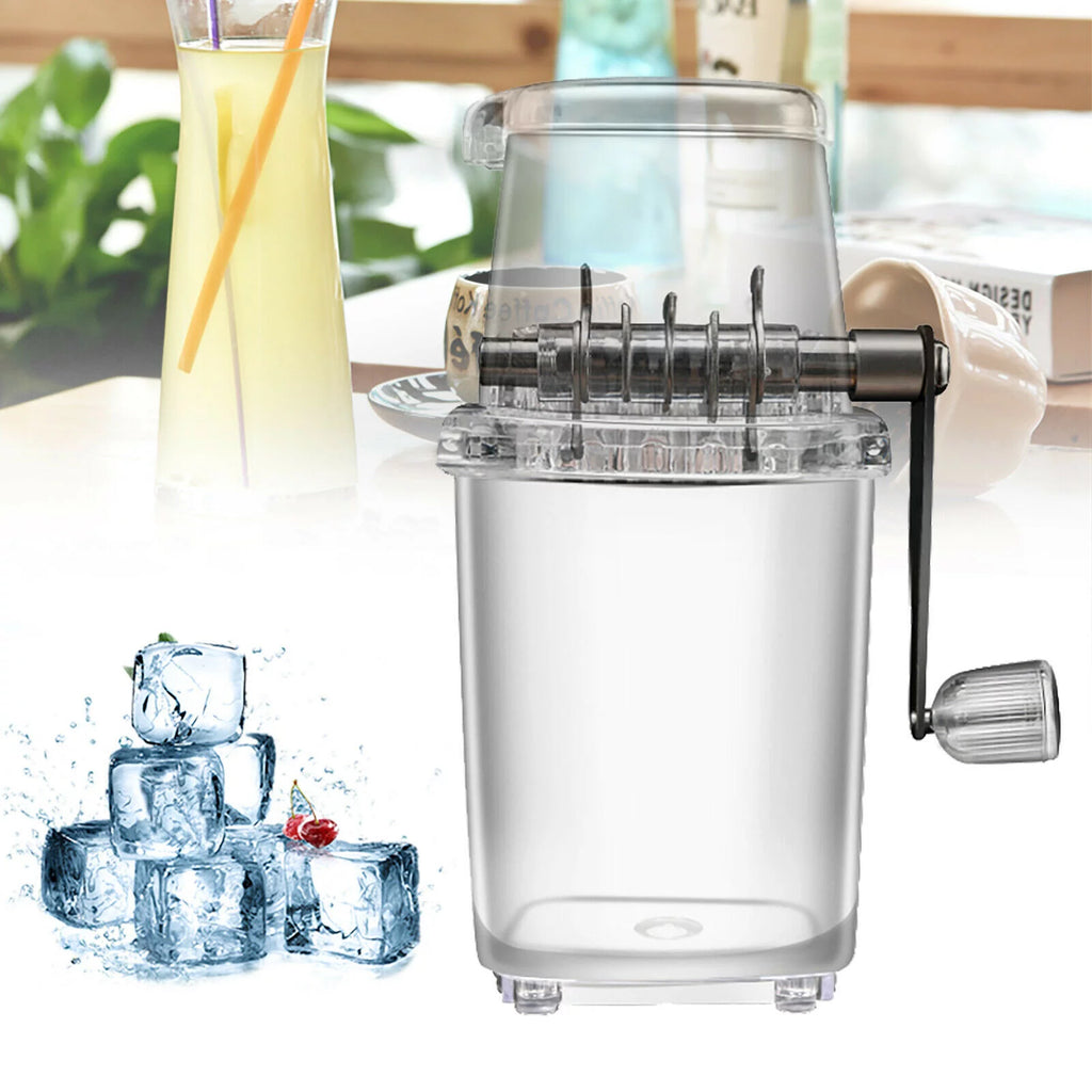 Manual Ice Crusher Shaver with 4 Rubber Ant-skid Knobs J1605