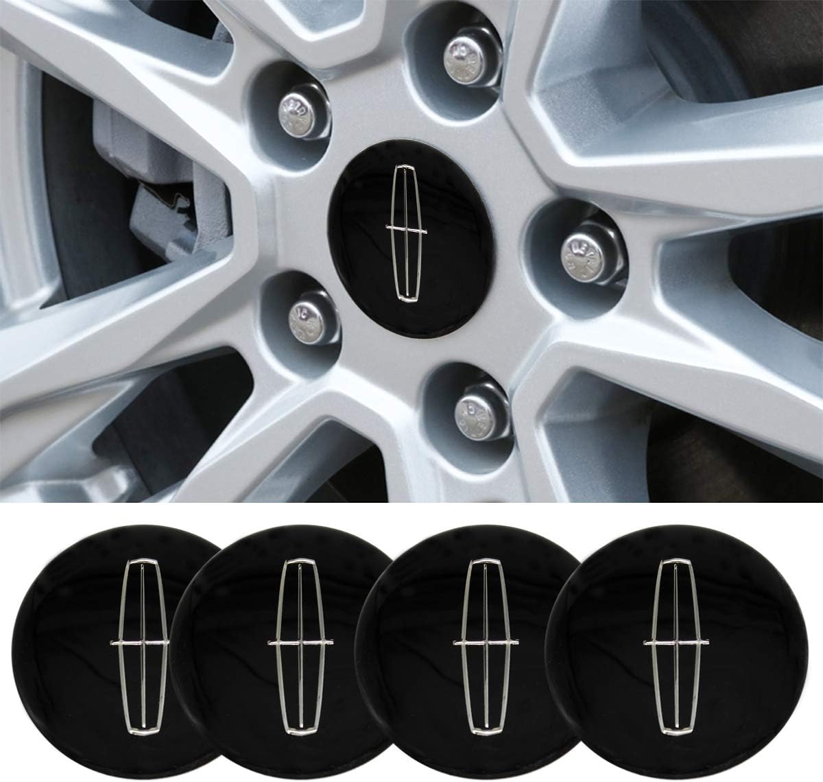 4 x 2.22inch ABS Wheel Center Cap Sticker I95457