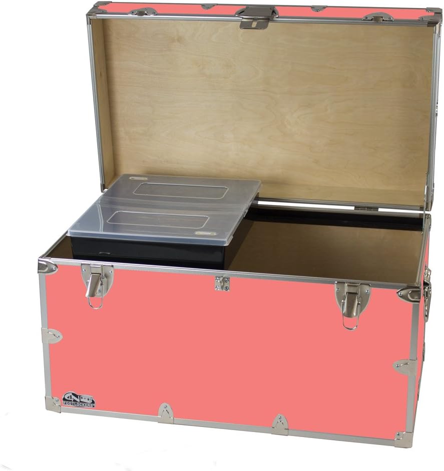 Footlocker Storage Chest with Tray, 32 x 18 x 18.5 Inches G597
