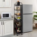 6 Tier Metal Wire Rolling Storage Cart with Baskets D3360
