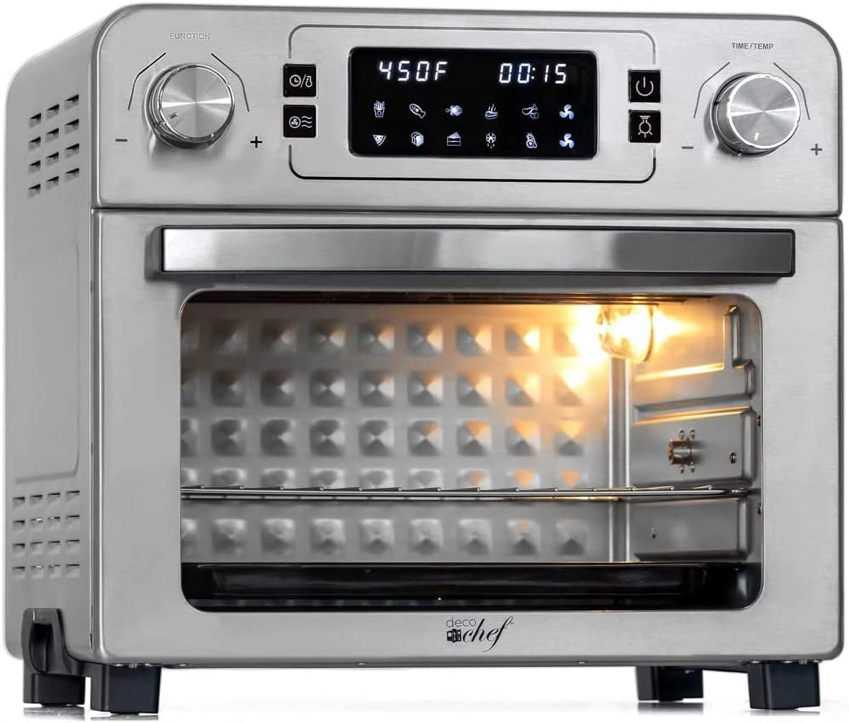 24QT Stainless Steel Countertop Toaster Air Fryer Oven E596455