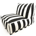 Black Vertical Stripe Bean Bag Chair Lounger Y265