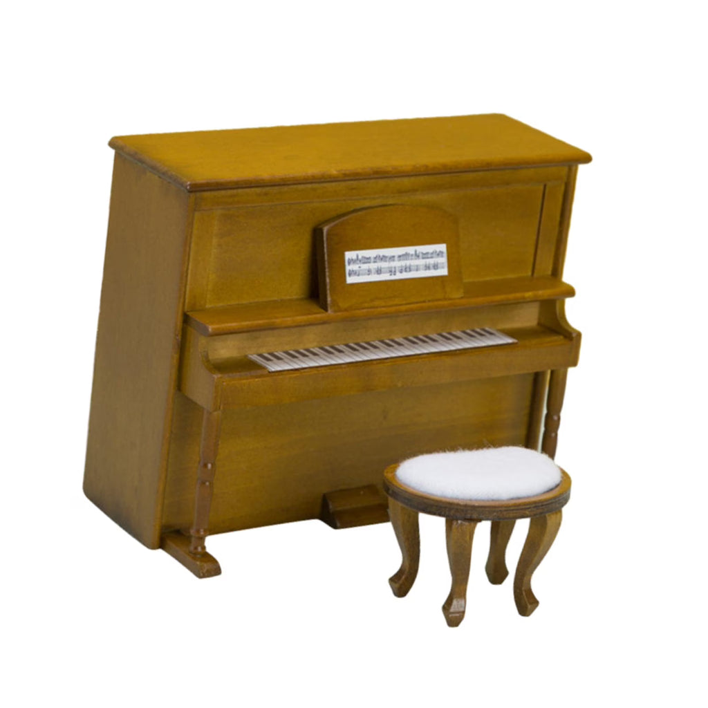 Walnut Wooden Upright Piano Model with Stool I742216