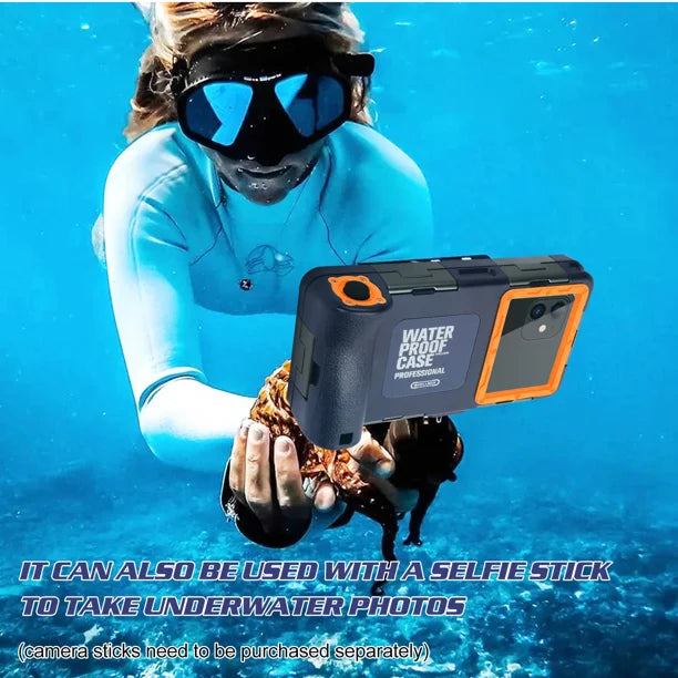 Waterproof Protective Case for Phones Up to 6.9 Inch with Lanyard O80350