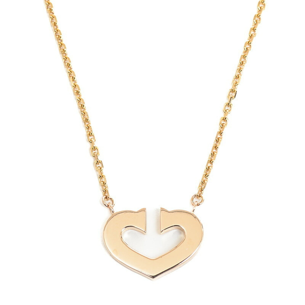 K18PG Heart Pendant Necklace H764