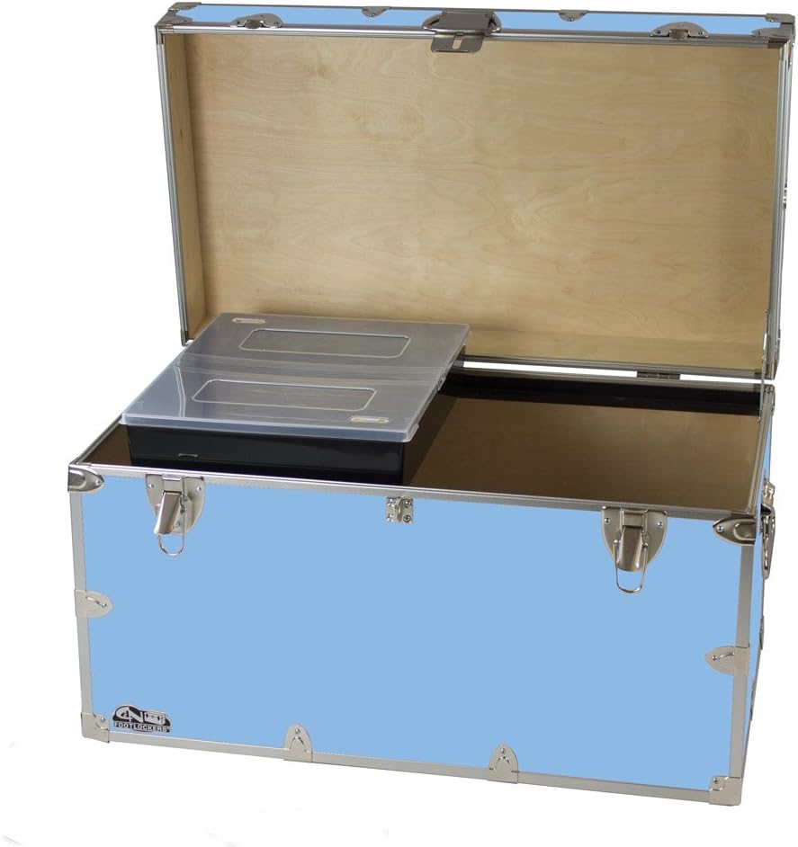 Footlocker Storage Chest with Tray, 32 x 18 x 18.5 Inches G597
