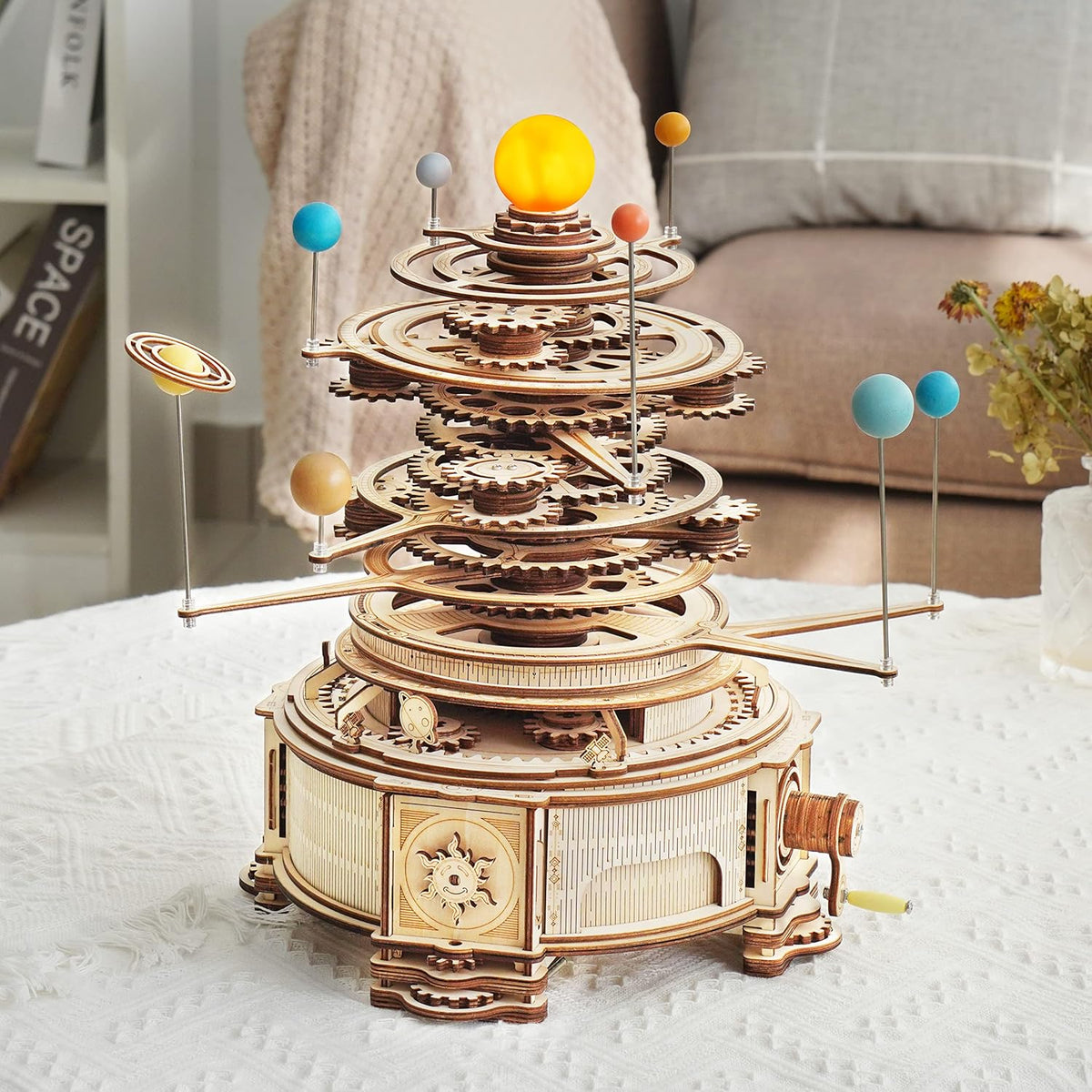 3D Wooden Puzzle Solar System Model Kit Mechanical Orrery Craft Kits Pack of 2 I993