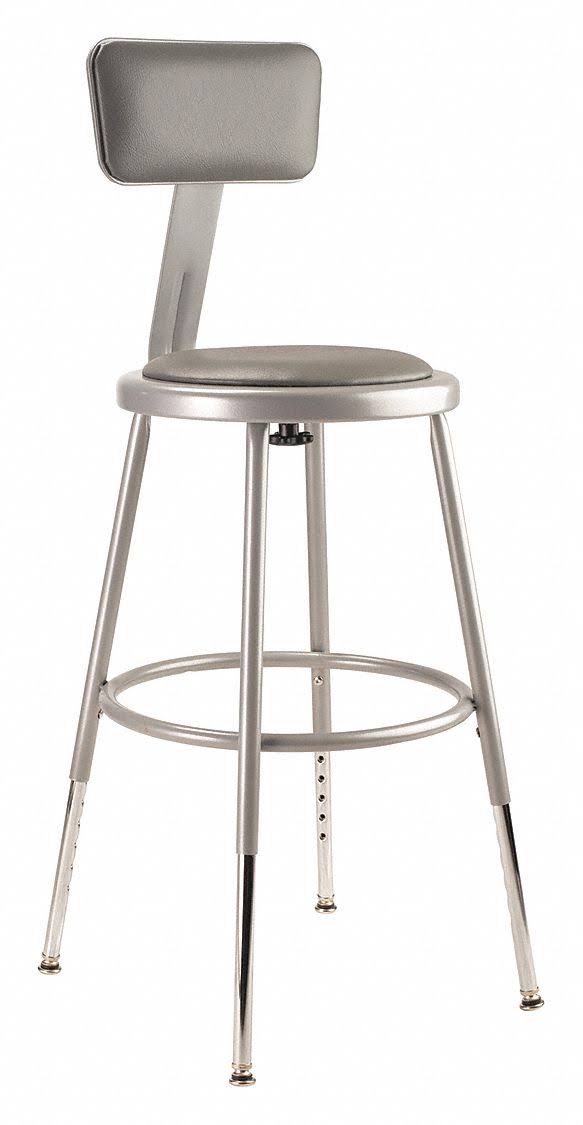 Gray Round Stool with 300 lb. Weight Capacity K138