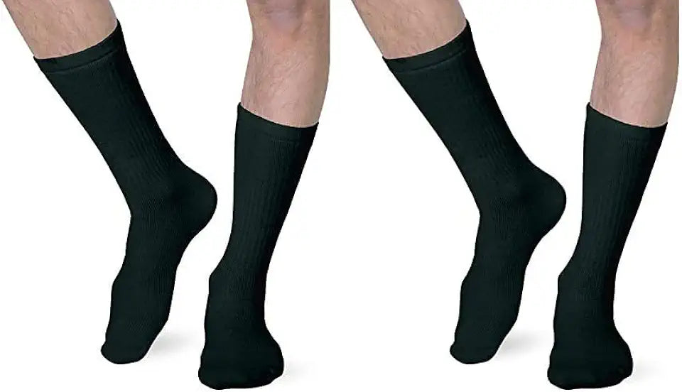 Black Mild Compression Diabetic Socks Size 12-14 XL Pack of 2 B4378