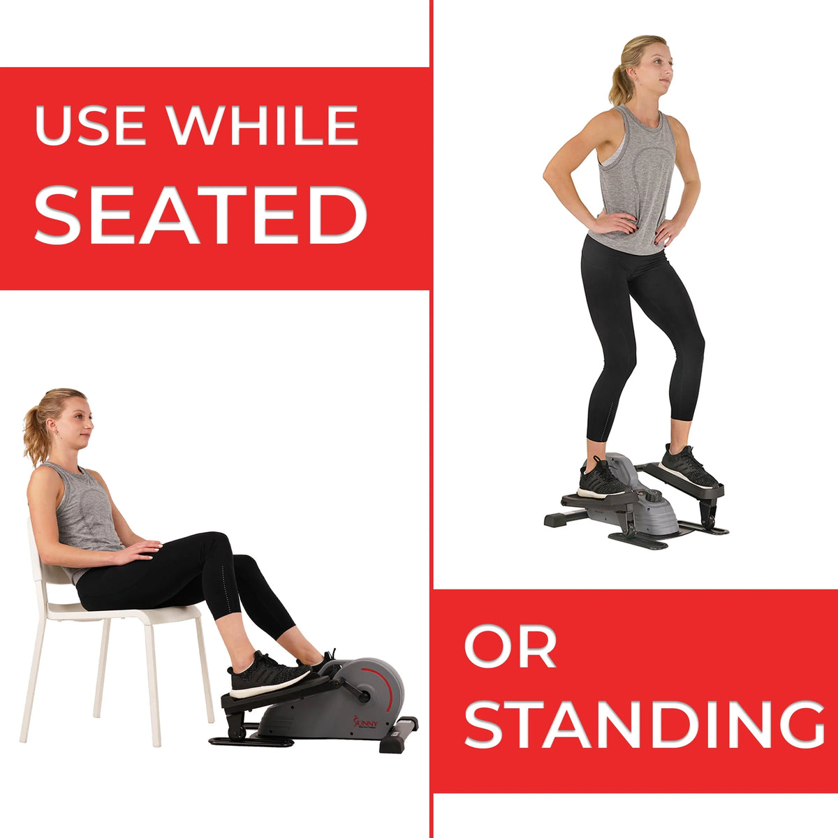 Compact Magnetic Standing Elliptical Machine with Handlebars U624