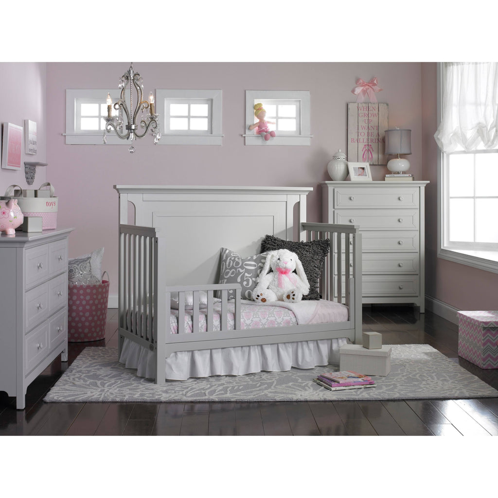 4-in-1 Convertible Crib, Misty Grey Q393