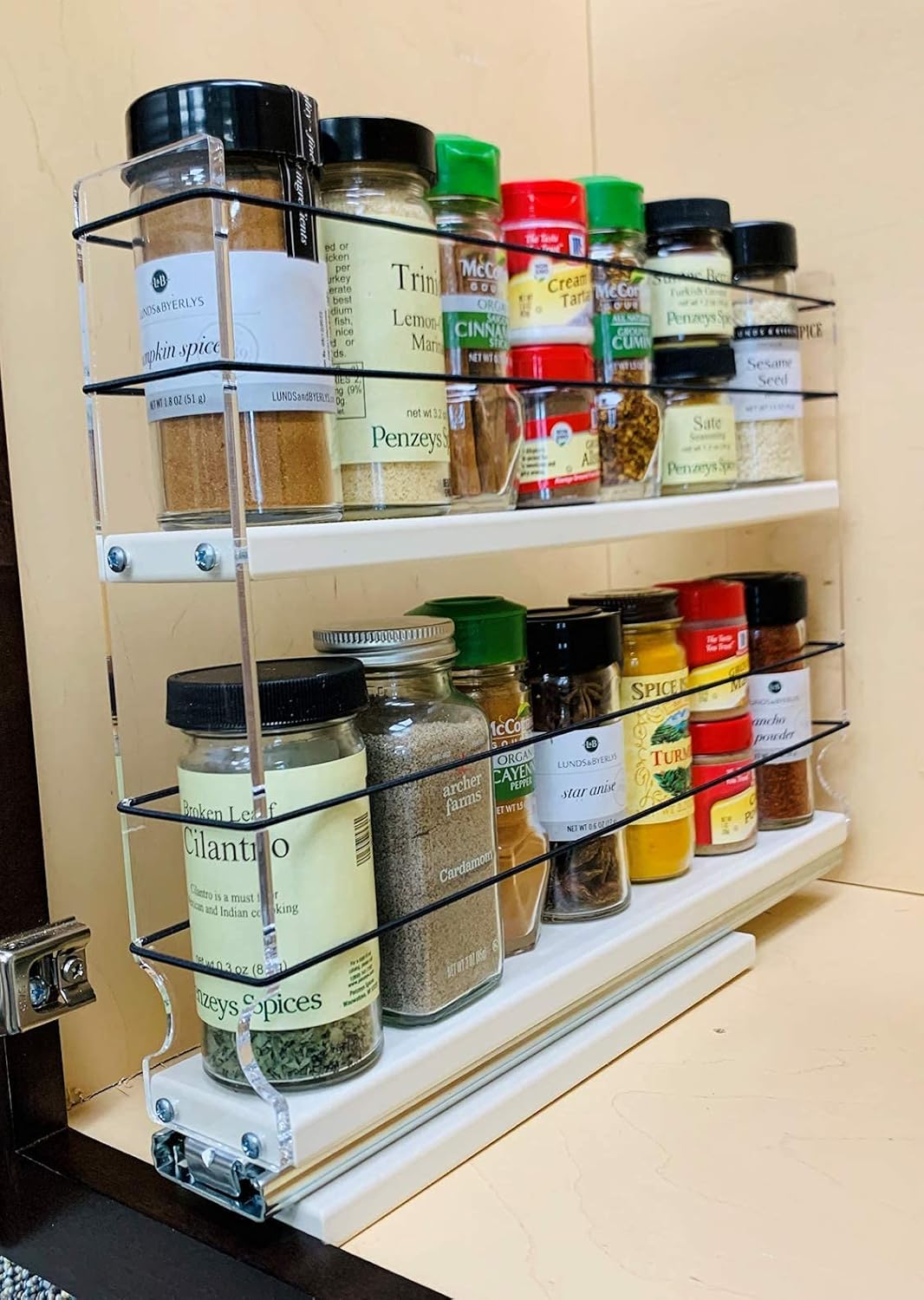 Spice Rack Narrow Space 12 Capacity Drawer Access Y4989