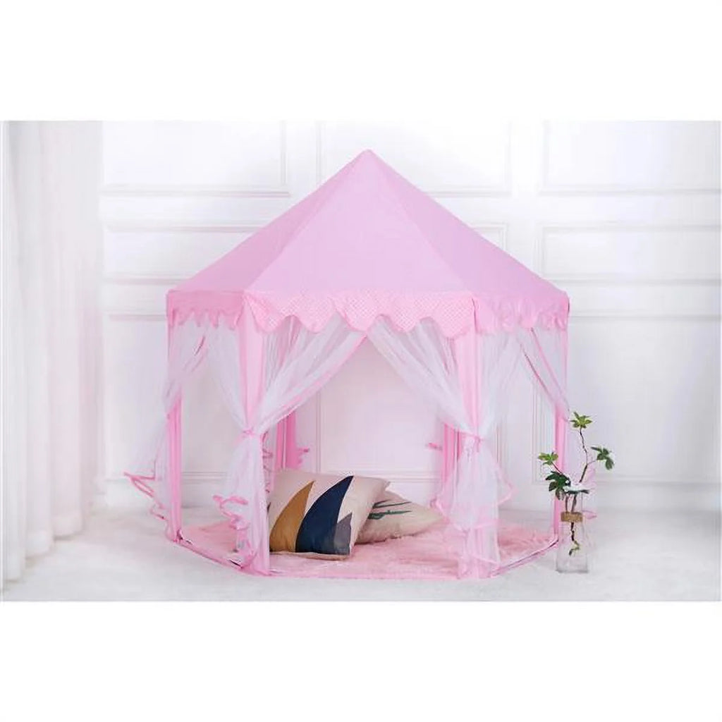 Princess Tent Large Playhouse Kids Castle Play Tent with Led Lamps W52179