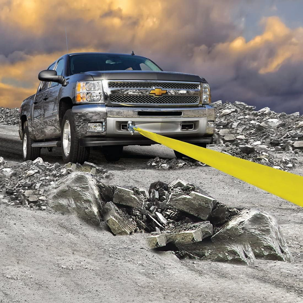 Tow Strap with Reinforced Eyes, 4 Inch x 20 Foot, 2 Pack, 10,000 Pound Towing Capacity H729152