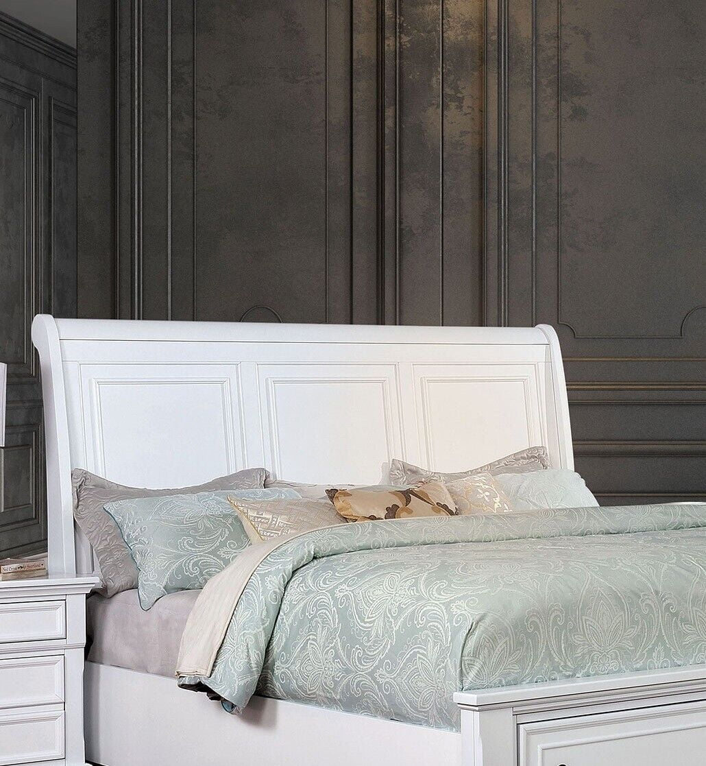 California King Size White Storage Bed L6835