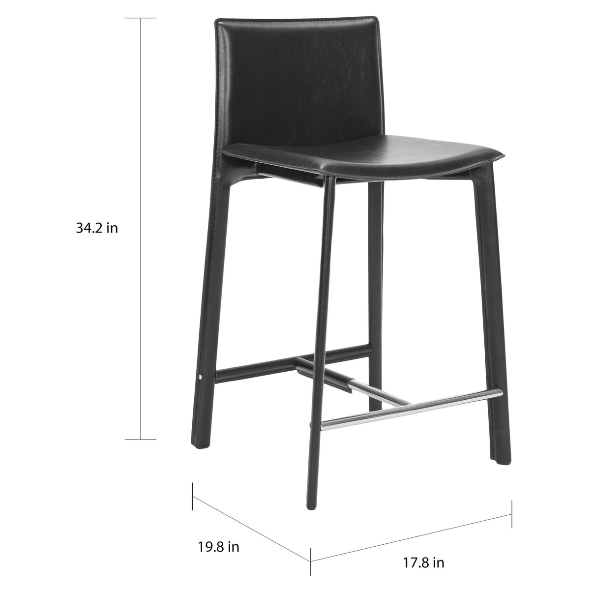 Black Counter Stool - 2 count W68757