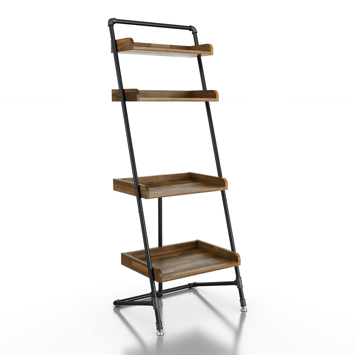Vintage Grey Oak 3-Piece Desk and Display Shelf Set B9675